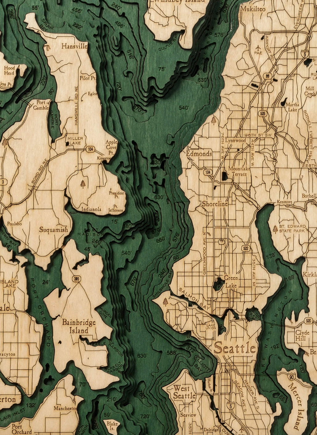 Deeper water, darker stain