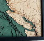 Nautical 3-D Wall Map - British Columbia Coast