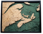 Nautical 3-D Wall Map - Canadian Maritimes