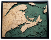 Nautical 3-D Wall Map - Canadian Maritimes