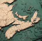 Nautical 3-D Wall Map - Canadian Maritimes