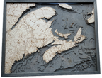Nautical 3-D Wall Map - Canadian Maritimes