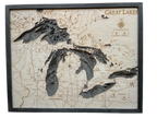 Nautical 3-D Wall Map - Great Lakes