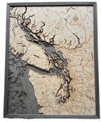Nautical 3-D Wall Map - Salish Sea