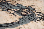 Nautical 3-D Wall Map - Salish Sea