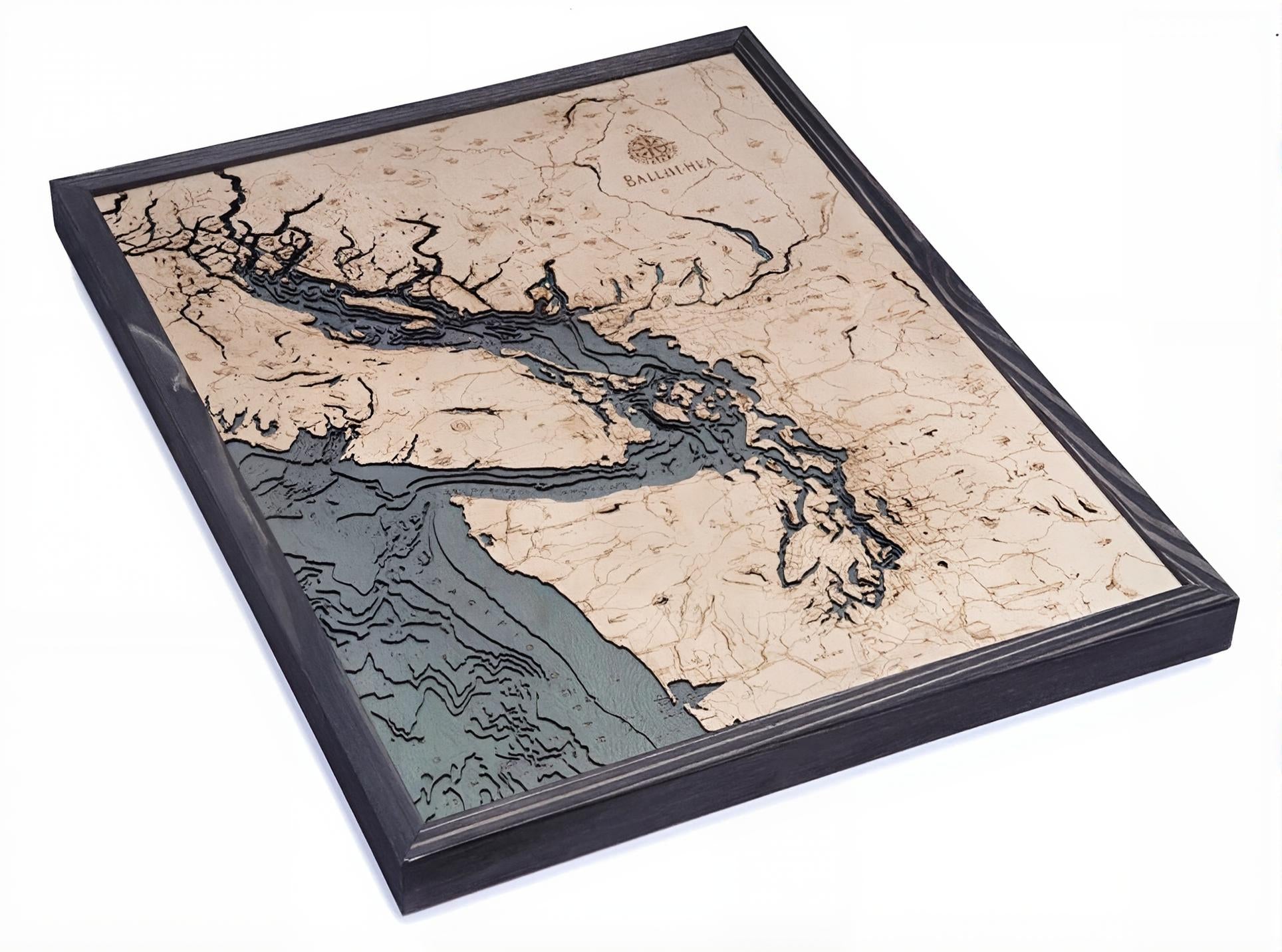 Nautical 3-D Wall Map - Salish Sea