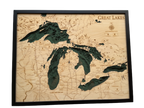 Nautical 3-D Wall Map - Great Lakes