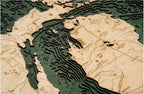 Nautical 3-D Wall Map - Great Lakes