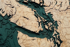 Nautical 3-D Wall Map - Salish Sea